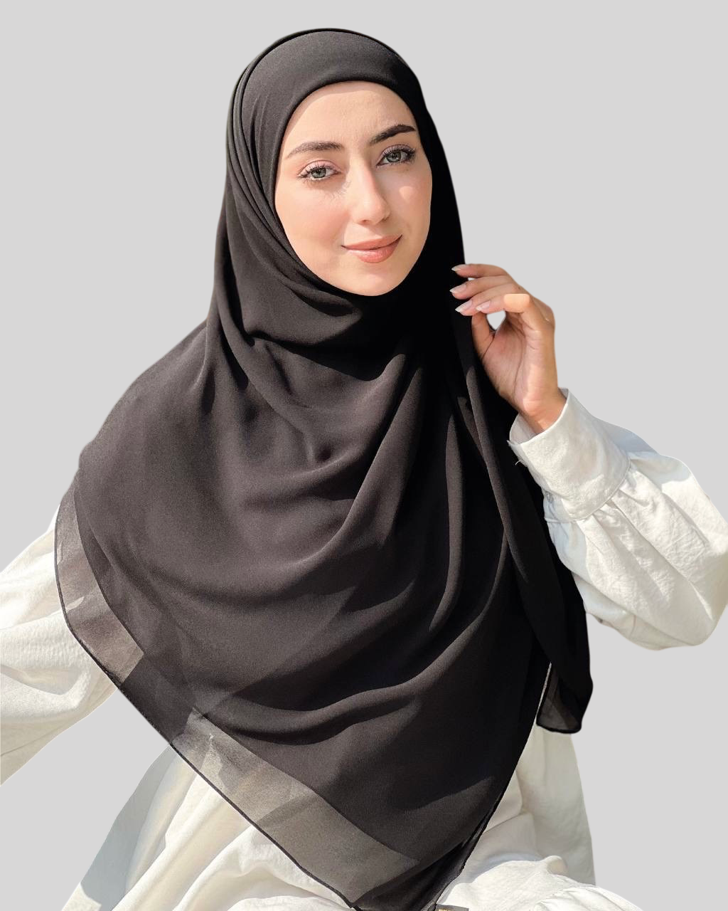 Square Chiffon- Black