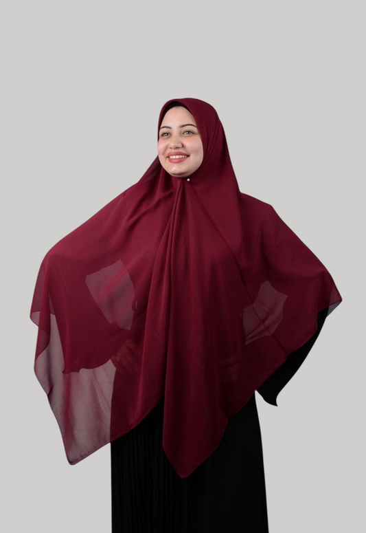 Square Chiffon-Burgundy