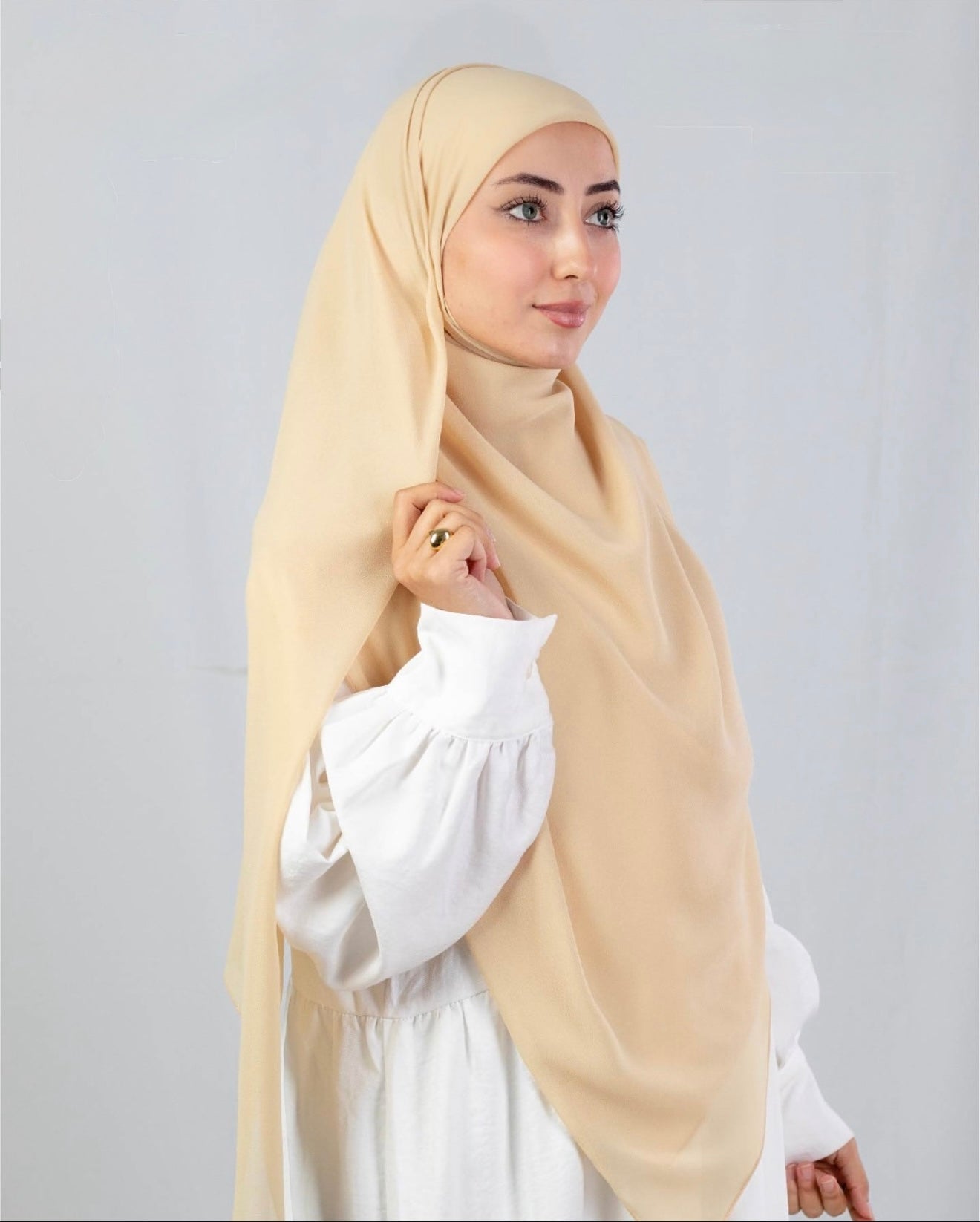 Square Chiffon- Beige