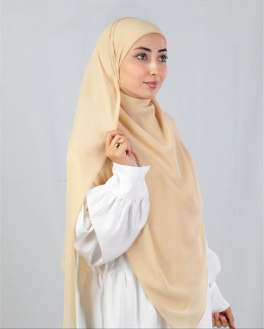 Square Chiffon- Beige
