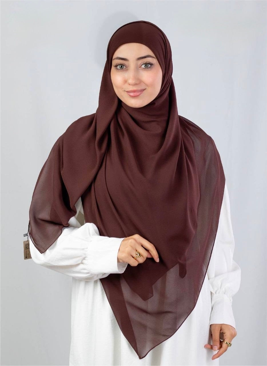 Square Chiffon- Brown