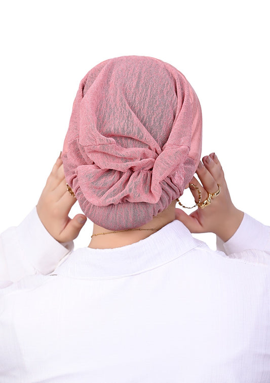 Bonnet Mesh Undercap- Pink