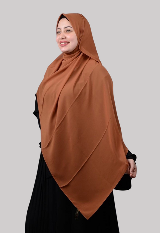 Square Chiffon- Sienna Brown