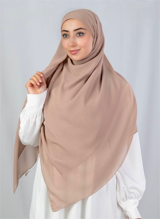 Square Chiffon- Light Mocha