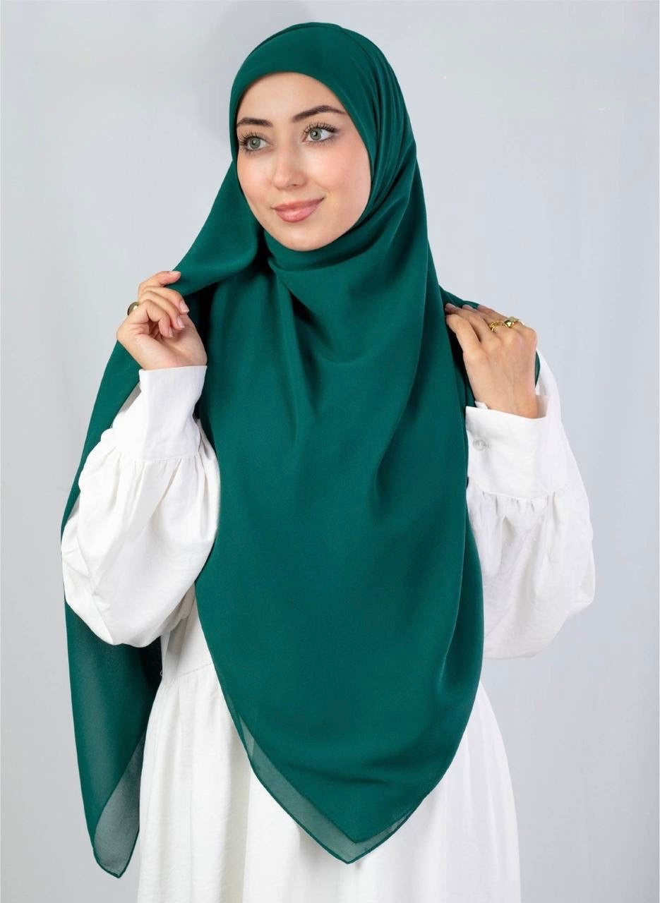 Square Chiffon- Forest Green