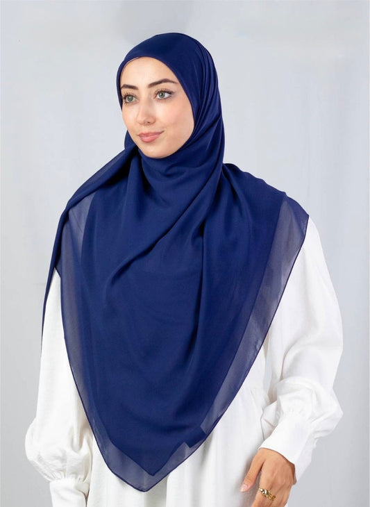 Square Chiffon-Navy