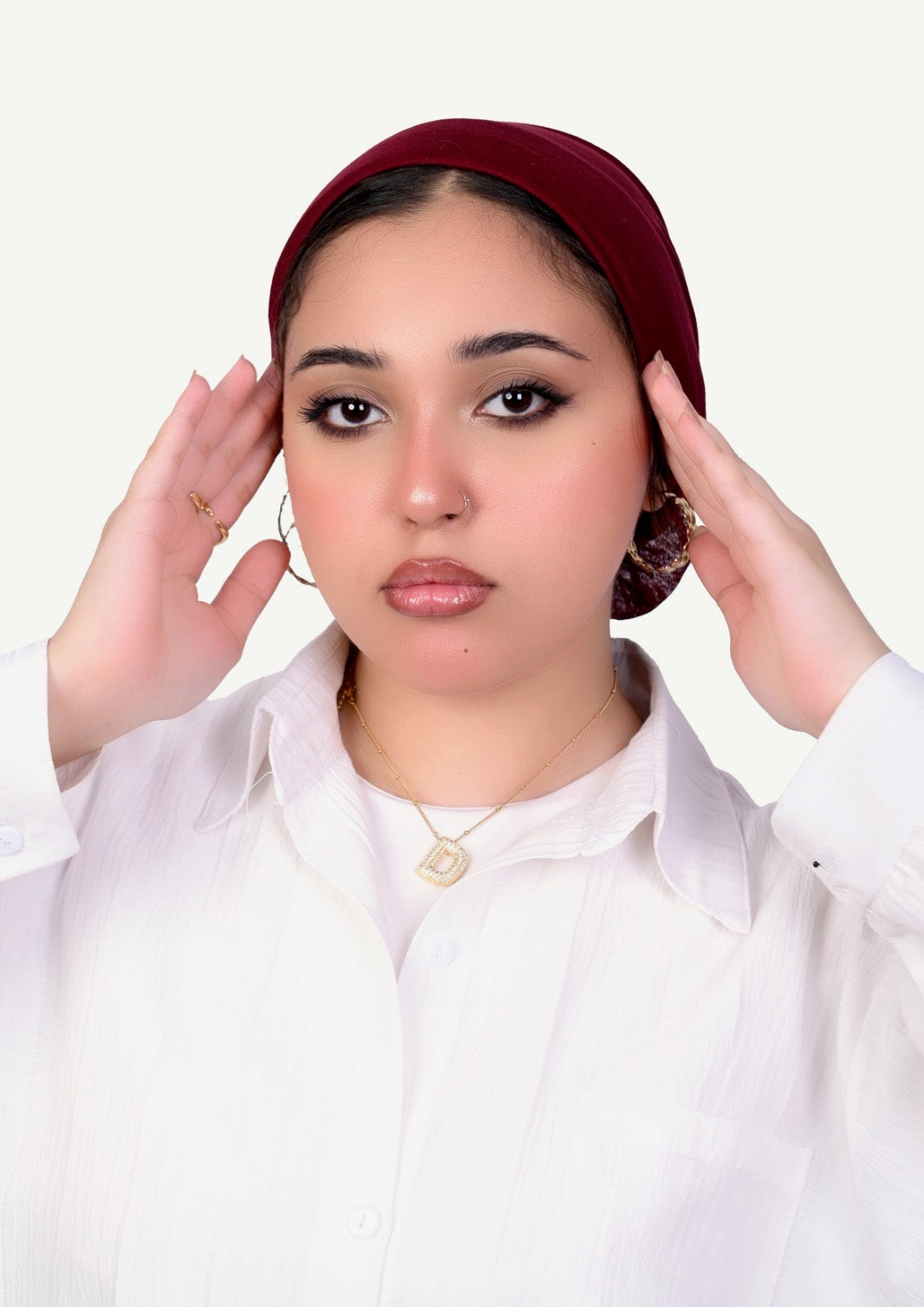 Bonnet Mesh Undercap- Burgundy